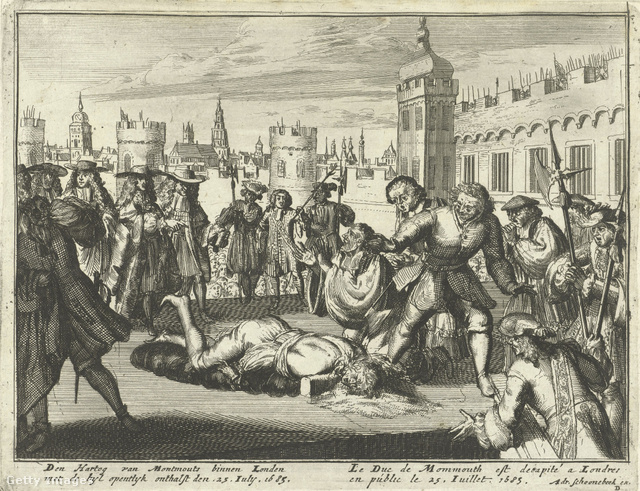 Az angol Lord James Scott Monmouth hóhér általi kivégzése 1685 júliusában