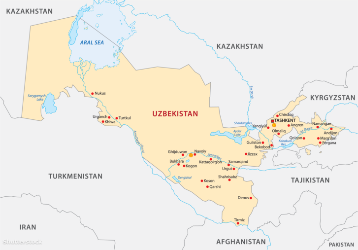 A 449 ezer négyzetkilométer területtel és 35 milliós lakossággal rendelkező Üzbegisztán Közép-Ázsia legnépesebb országa