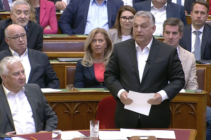 Orbán Viktor az Országgyűlés plenáris ülésén 2023. május 8-án