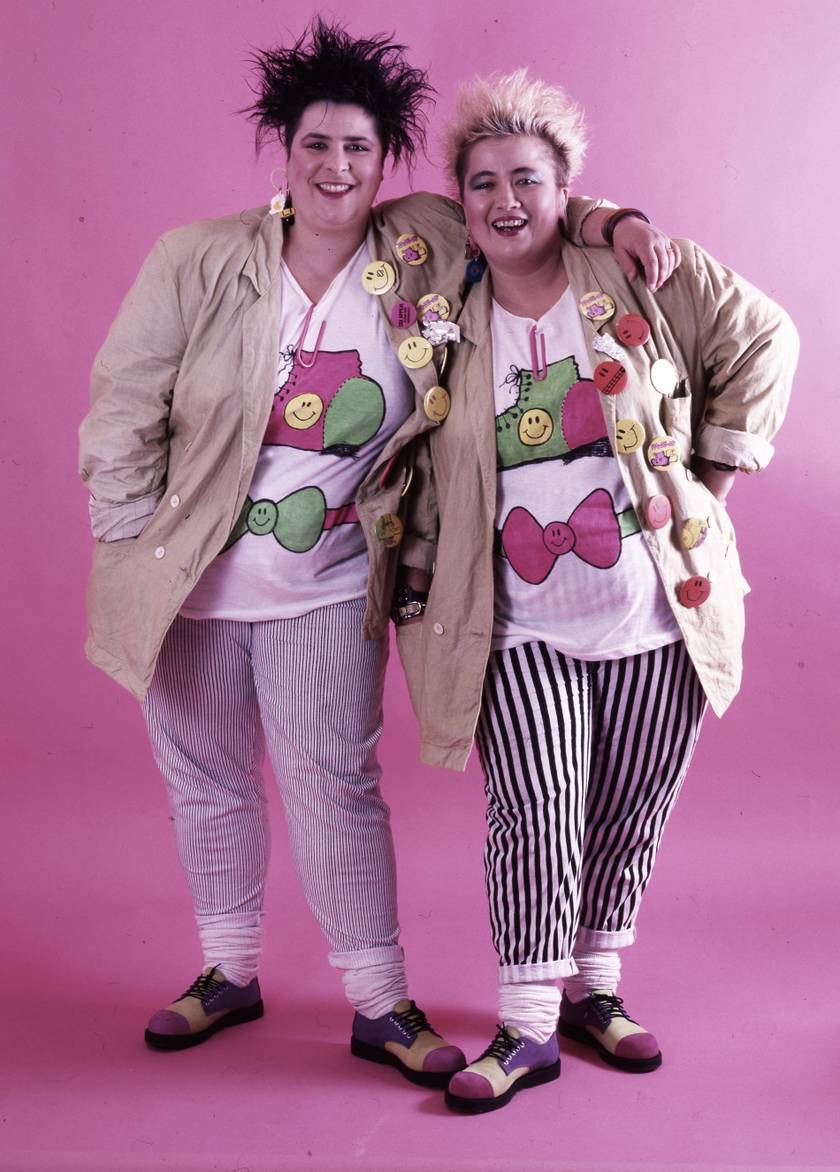 A Pa-Dö-Dő együttes tagjai, Lang Györgyi és Falusi Mariann 1988-ban.