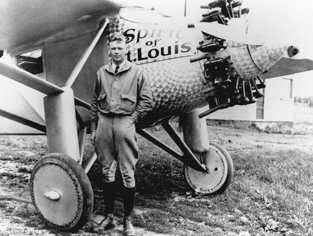 Charles Lindbergh (1902–1974) és híres repülőgépe, a Spirit of St. Louis