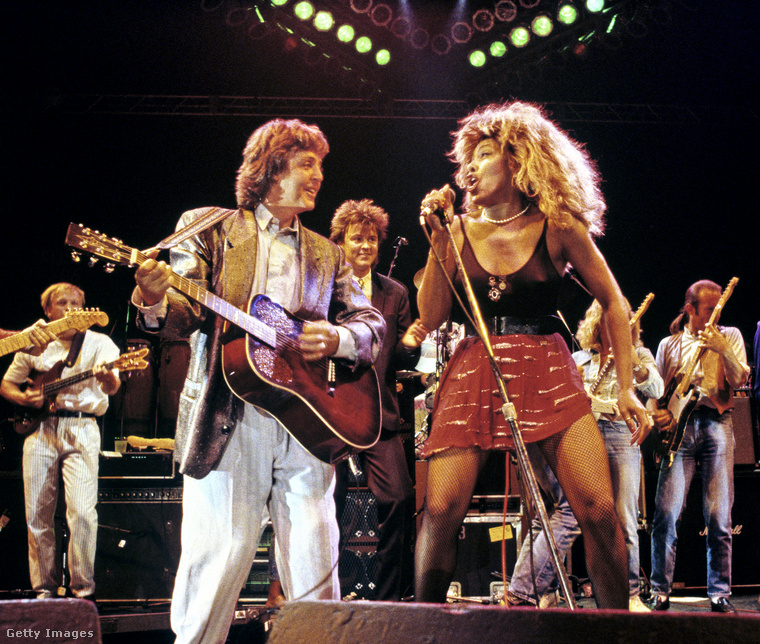 Paul McCartney és Tina Turner Londonban 1986