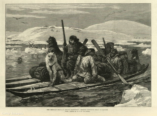 Kutatócsapatok a Franklin-expedíció nyomában (korabeli illusztráció)