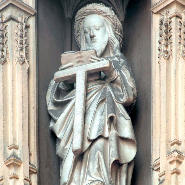 Wilgefortis szobra a londoni Westminster-apátság VII. Henrik-kápolnájában