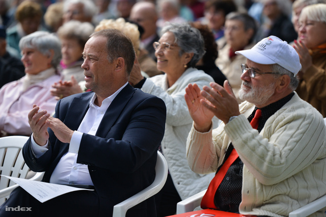 Szanyi Tibor a XII. kerületi idősek klubja rendezvényén, 2013. október 1-én