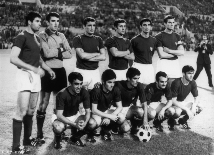 Az aranyérmes olasz csapat 1968-ban