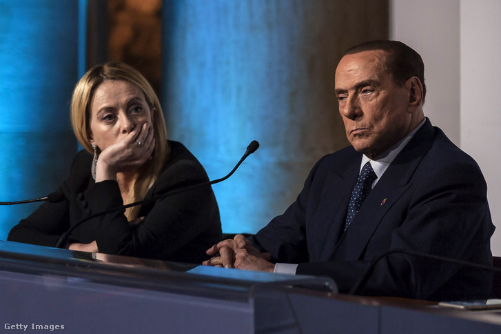 Giorgia Meloni és Silvio Berlusconi 2018. március 1-jén