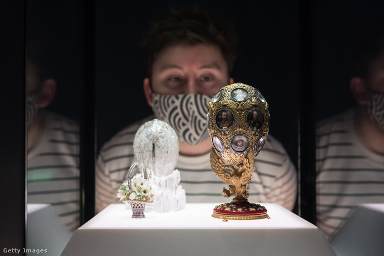 Fabergé-tojások egy londoni kiállításon. (Fotó: Future Publishing / Getty Images Hungary)