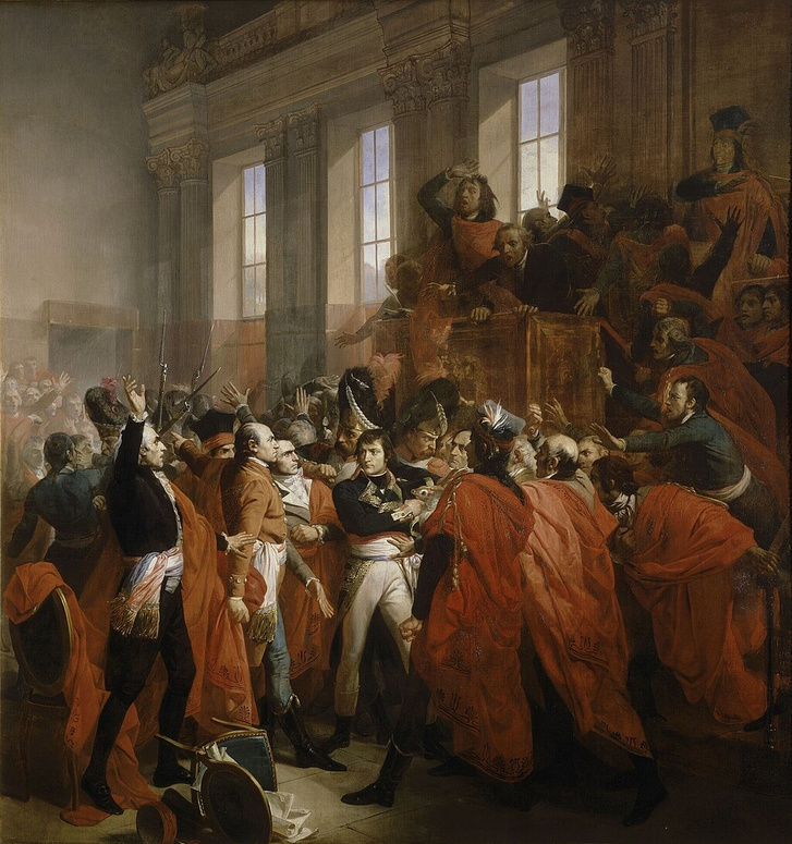 François Bouchot: Napóleon az Ötszázak Tanácsában.