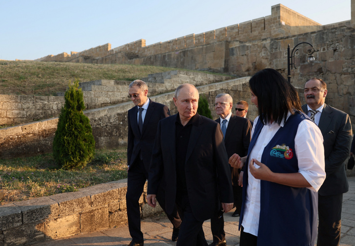 Vlagyimir Putyin dagestani látogatásán 2023- június 28-án