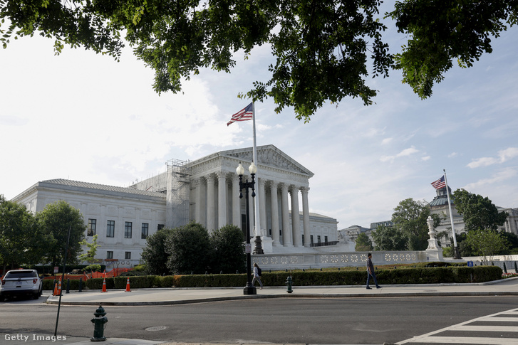 Az amerikai Legfelsőbb Bíróság épülete 2023. június 26-án