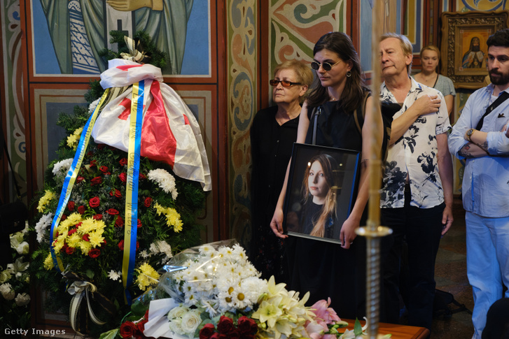Viktoria Amelina gyászszertartása 2023. július 4-én