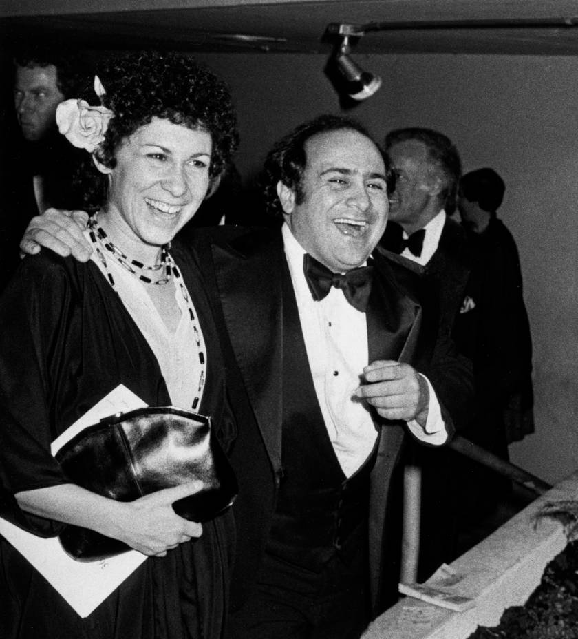 Danny DeVito és Rhea Perlman 1986-ban a Golden Globe-on.