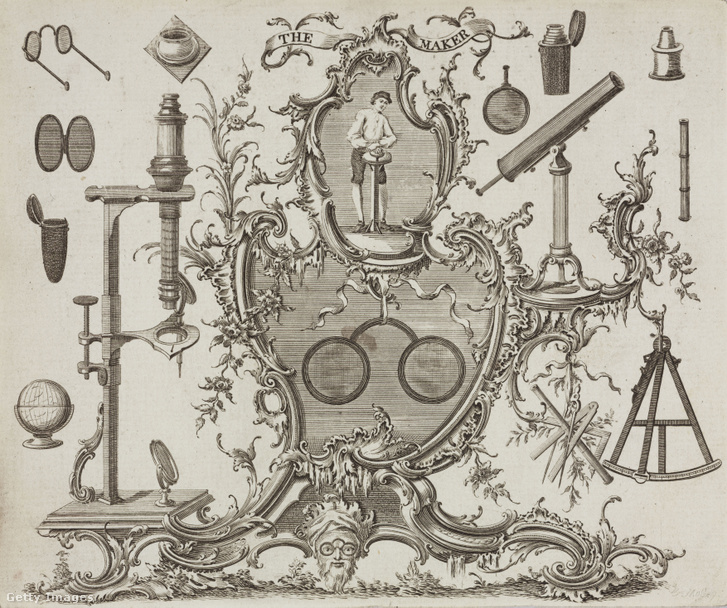 James Ayscough optikus reklámja 1750 körülről