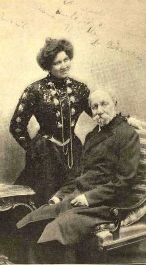 Jókai Mór és fiatal felesége