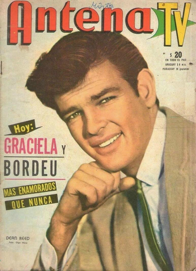Dean Reed (1938–1986) egy argentin újság címlapján 1965-ben