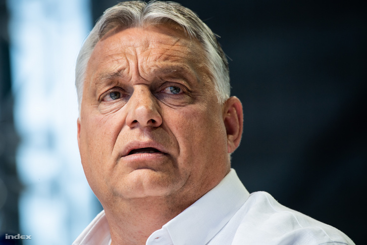 Orbán Viktor Tusnádfürdőn 2022. július 23-án