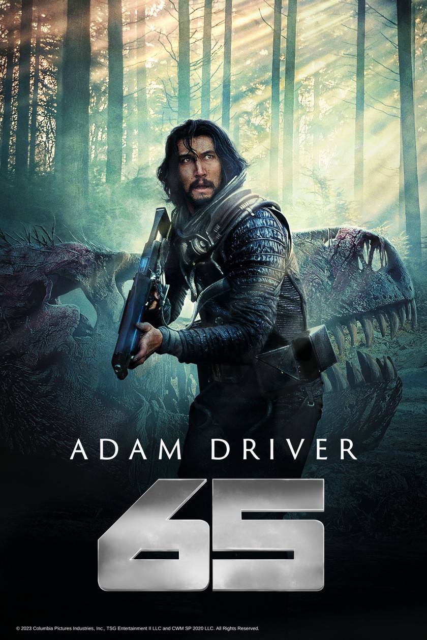 Adam Driver a 65 című filmben. Azért is vállalta a szerepet, mert a fia rajong a dinókért.