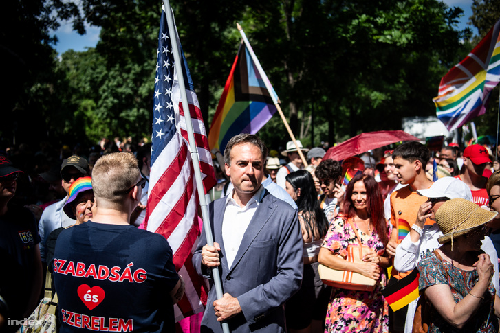 David Pressman a Budapest Pride-on 2023. július 15-én