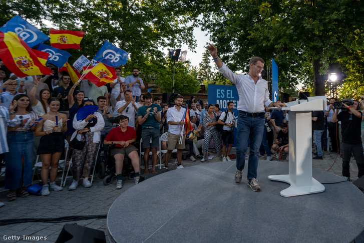 Alberto Nunez kampánya Madridban 2023. július 20-án
