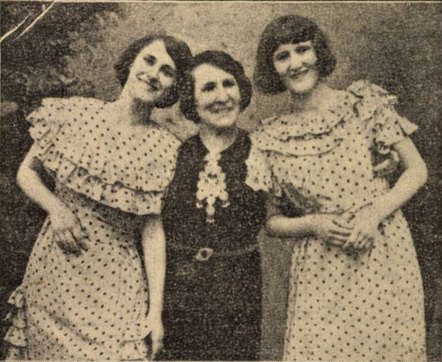 Farczády Írisz édesanyjával és húgával, Renével 1935-ben