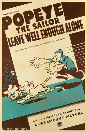 Egy 1939-es poszter a tengerész kalandjait hirdeti
