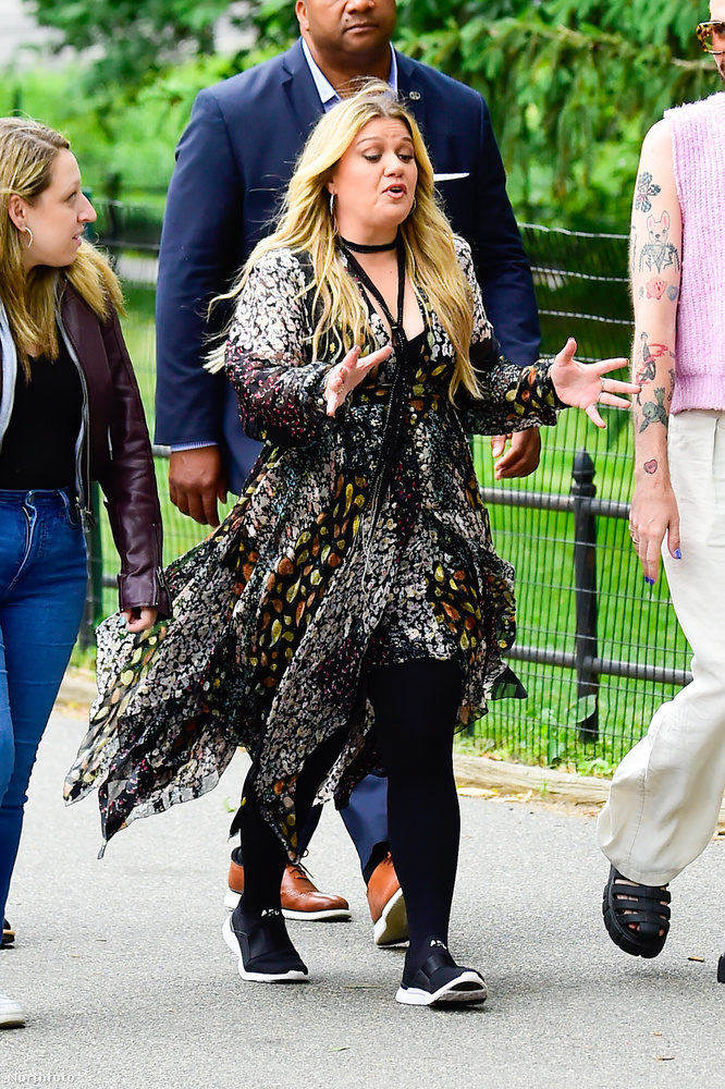 Kelly Clarkson a Central Parkban sétált