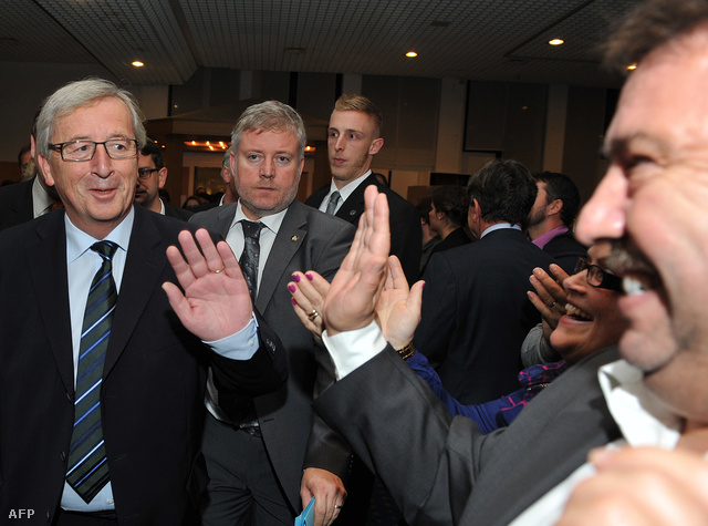 Luxemburg miniszterelnöke, Jean-Claude Juncker ünnepli választási győzelmét