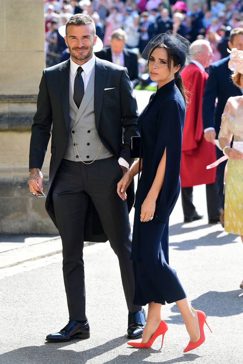Beckhamék Harryék esküvőjén.