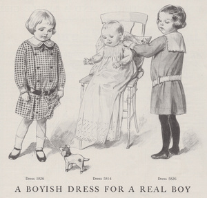 „Fiús ruha egy igazi fiúnak”, hirdette a korabeli reklám