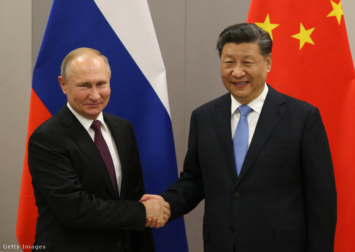 Vlagyimir Putyin és Hszi-csin Ping 2019. november 13-án