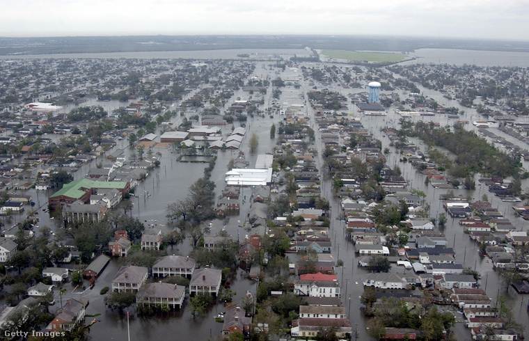 A Katrina pusztítása New Orleans-ban. (Fotó: Handout / Getty Images Hungary)