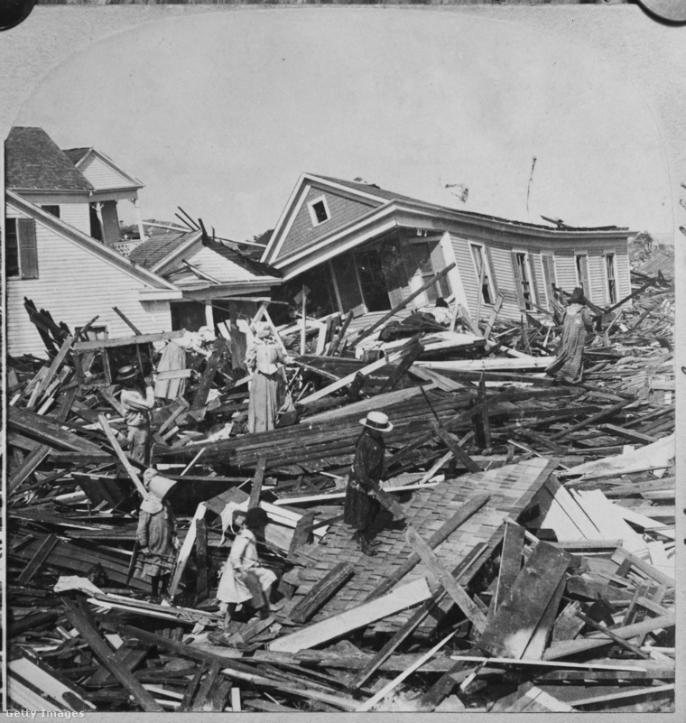 A Galveston-i vihar maradványai. (Fotó: Archive Photos / Getty Images Hungary)