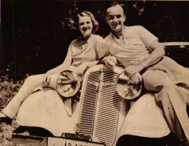 Tolnay Klári férjével, Ráthonyi Ákossal (1936)