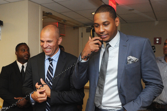 Jason Kidd és Carmelo Anthony egy jótékonysági eseményen, New Yorkban, 2013. szeptember 11-én.