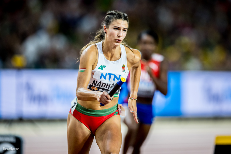 Nádházy Evelin, az országos csúcsot döntött magyar női 4x400 m-es váltó tagja