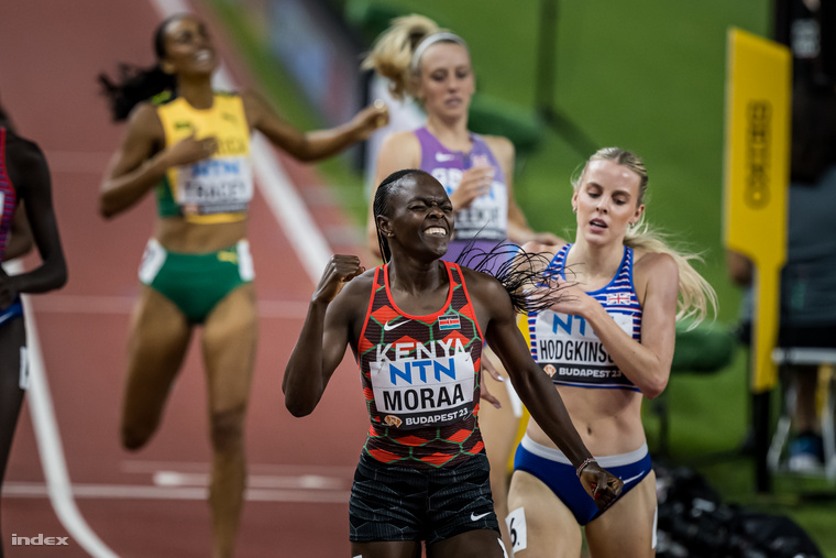 A kenyai Mary Moraa, a női 800 m aranyérmese