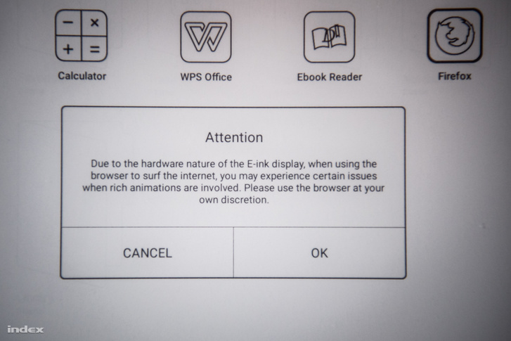 A Lenovo Smart Paper rendszer figyelmeztető jelzése