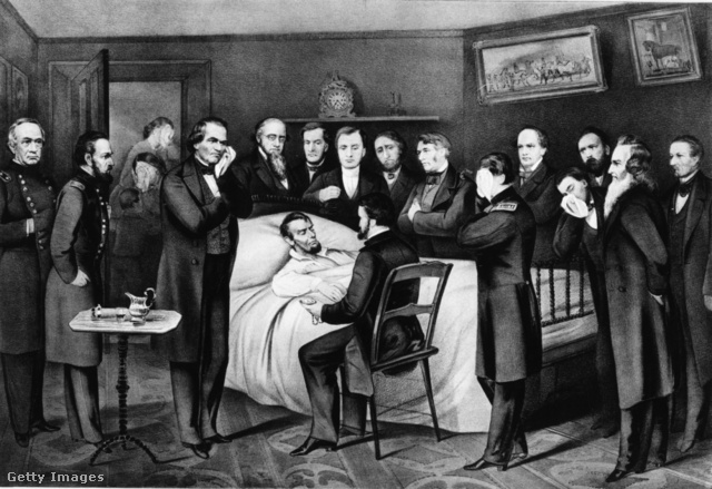 Abraham Lincoln halálos ágyán