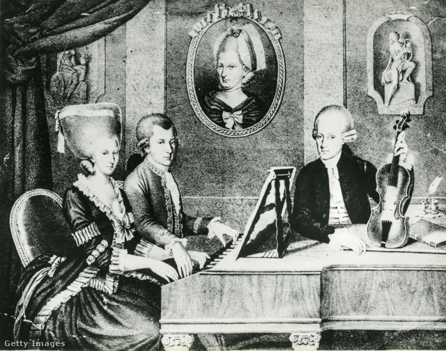 A két Mozart testvér apjuk felügyelete mellett rengeteget zenélhetett együtt