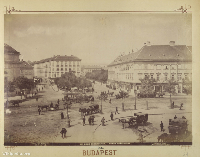 A Deák tér az 1890-es években, Klösz György felvétele