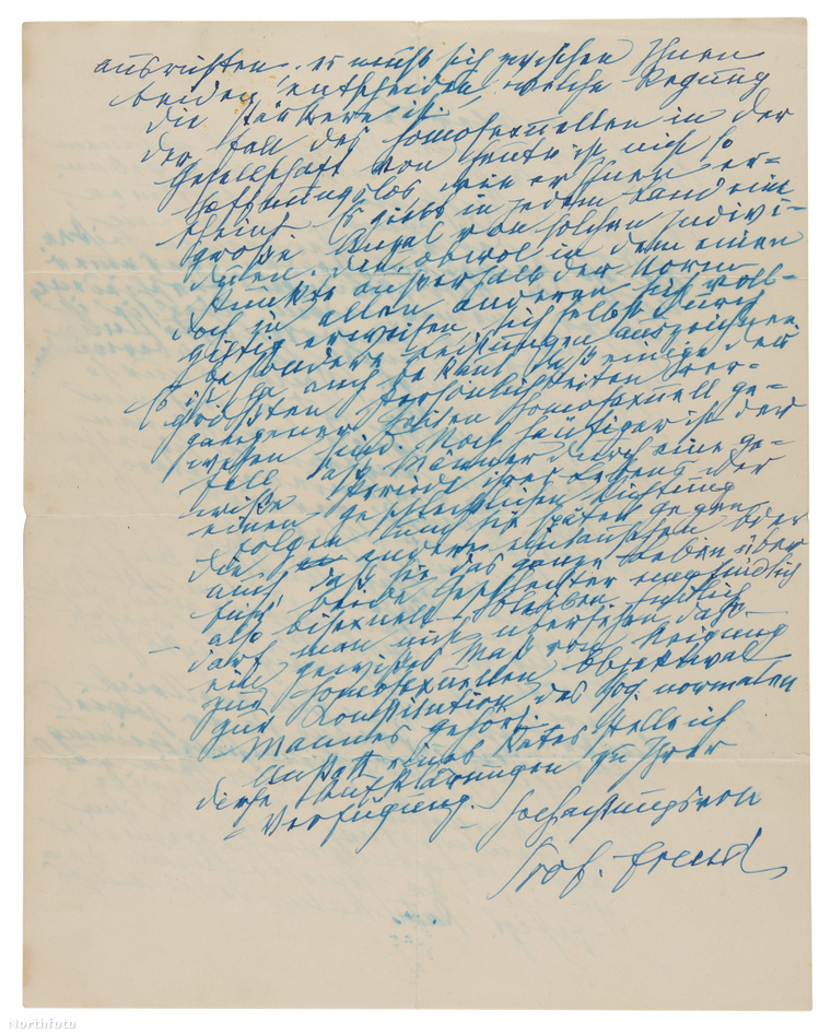 Sigmund Freud levele, amelyben a homoszexualitásáról vall. (Fotó: Cover Images / Northfoto)