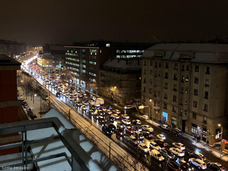 Dugó Budapesten. (Fotó: Felthenberg / Getty Images Hungary)