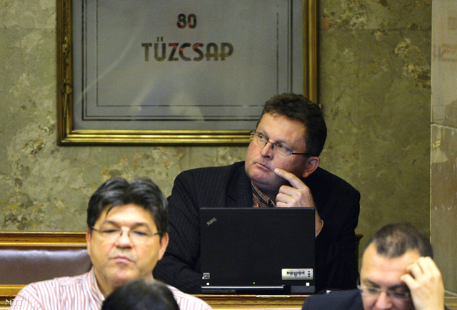A Fidesz frakcióból kilépett Balogh József független képviselő az Országgyűlés plenáris ülésén 2013. november 11-én.