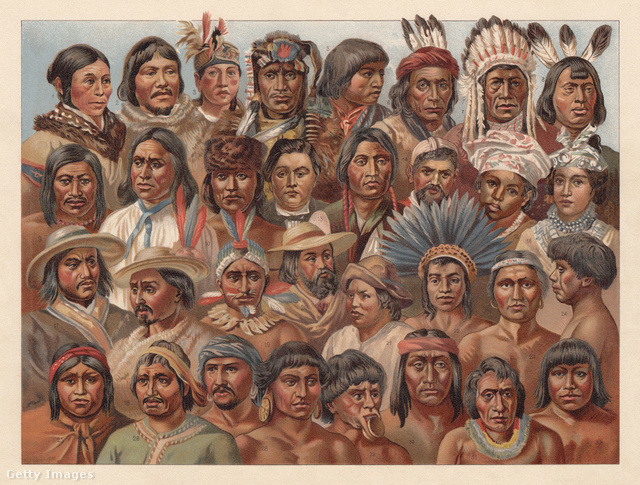 Tabló 1896-ból Amerika bennszülött népeiről