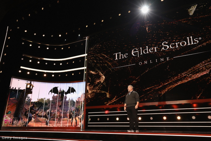 Matt Firor, a ZeniMax Online Studios LLC elnöke beszél a The Elder Scrolls Online, Elsweyr játékról a Bethesda E3 bemutatóján a The Shrine Auditoriumban 2019. június 9-én