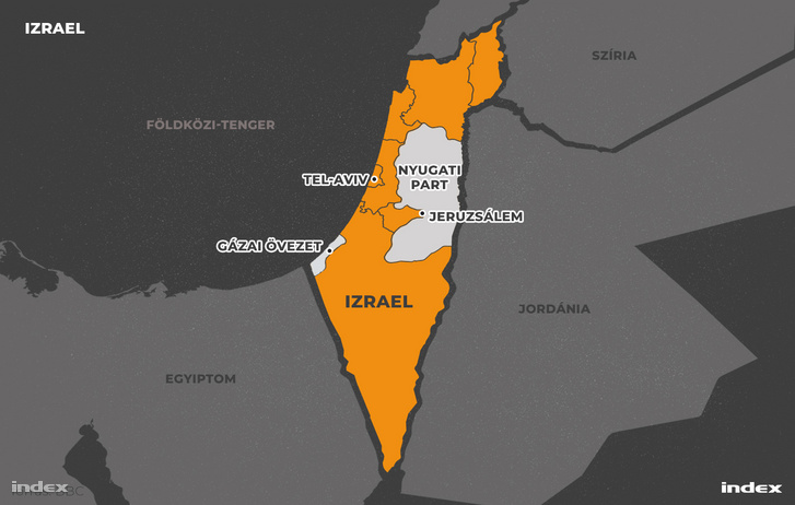 izrael térkép