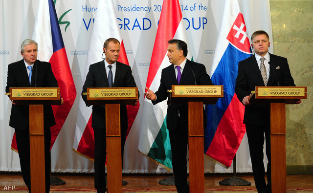 A Visegrádi négyek csúcstalálkozója 2013. októberében