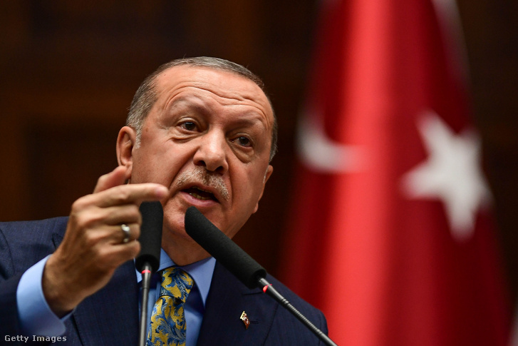 Tayyip Erdogan 2018. október 23-án