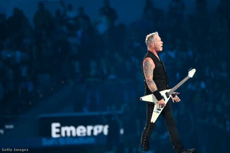 James Hetfield koncert közben. (Fotó: Michael Buckner / Getty Images Hungary)